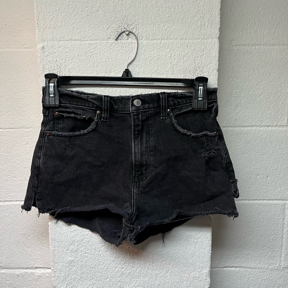 Abercrombie & Fitch Black Jean Shorts - Picture 1 of 4